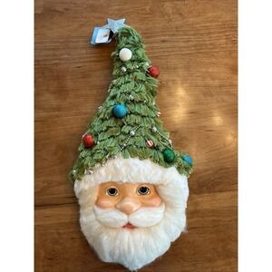 Katherine's Collection Santa w/ Tree Hat Wall Mask Hanging 26" NEW‎ 28-928537